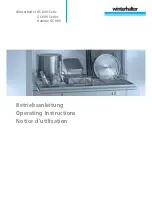 Winterhalter GS 600 Series Operating Instructions Manual preview