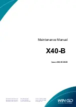 Winterthur Gas X40-B Maintenance Manual preview