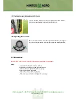 Preview for 8 page of Wintex Agro Wintex 2000 Instruction Manual