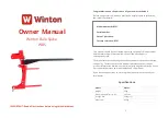 Предварительный просмотр 1 страницы Winton WBS01 Owner'S Manual