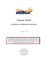 Preview for 1 page of Wipair 8000 Installation And Operation Instructions Manual