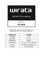 Wirata HC-908 Instruction Manual preview