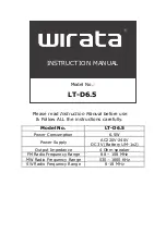 Wirata LT-D6.5 Instruction Manual preview