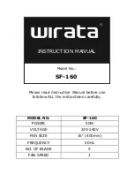 Wirata SF-160 Instruction Manual предпросмотр