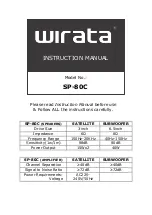 Wirata SP-80C Instruction Manual preview