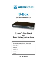 Preview for 1 page of Wired Ocean S-Box Owner'S And Installation Manual