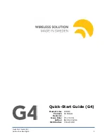 Wireless Solution W-DMX G4 Quick Start Manual preview