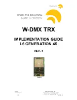 Preview for 1 page of Wireless Solution W-DMX TRX Implementation Manual