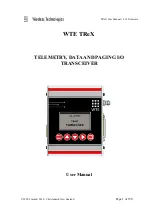 Wireless Technologies WTE TReX User Manual preview