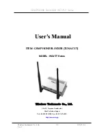 Предварительный просмотр 1 страницы Wireless Tsukamoto Co., Ltd. WCUT-T Series User Manual