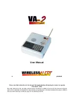 Preview for 1 page of WirelessAlert VA-2 User Manual