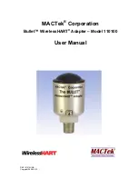 WirelessHART MACTek Bullet WirelessHART 110100 User Manual preview