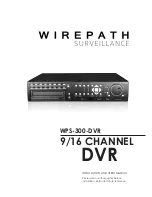 Предварительный просмотр 1 страницы Wirepath Surveillance WPS-300-DVR Installation And User Manual