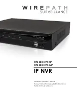 Wirepath Surveillance WPS-300-NVR-16IP Installation And User Manual preview