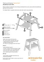 Wireworks Slatted Stool Assembly Instructions preview