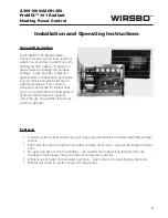wirsbo A3091000 Installation And Operating Instructions For The Installer preview