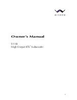 Wisdom S110i Owner'S Manual preview