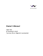 Wisdom Sage C20i Owner'S Manual preview