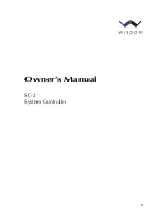 Wisdom SC-2 Owner'S Manual preview