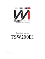 Wise TSW200E1 Manual preview