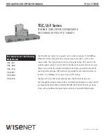 Wisenet TEC-F Series Installation And Operation Manual preview