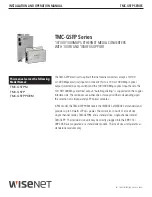 Wisenet TMC-GSFP Series Installation And Operation Manual preview