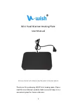 WISH Mini Food Warmer Heating Plate User Manual preview