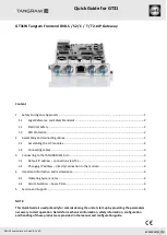 Предварительный просмотр 1 страницы Wisi Tangram GT31 Quick Manual