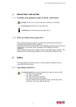 Preview for 3 page of WISKA CH EX 260 M Series Operating Instructions Manual