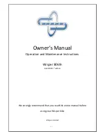 Wisper 806fe Owner'S Manual preview