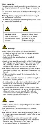 Preview for 3 page of Wisstar WP-ABV2E-IR4 User Manual