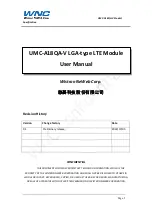 Предварительный просмотр 1 страницы Wistron NeWeb UMC-A18QA-V User Manual