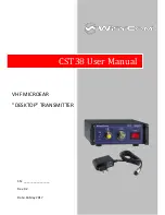 Preview for 1 page of WisyCom CST38 User Manual