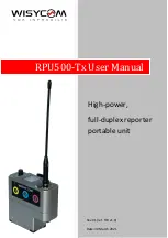 WisyCom RPU500-Tx User Manual preview