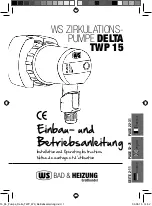 Предварительный просмотр 1 страницы WITA WS DELTA TWP 15 Installation And Operating Instructions Manual