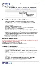 Preview for 6 page of Witeg Wisd DH.WOS01251 Operating Manual