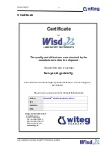 Preview for 15 page of Witeg Wisd DH.WOS01251 Operating Manual