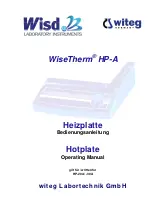 Witeg Wisd WiseTherm HP-20A Operating Manual preview