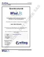 Preview for 8 page of Witeg Wisd WUC-A 01H Operating Manual