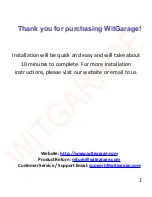 Preview for 2 page of WitGarage GD801C Installation Manual