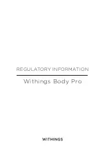 Preview for 1 page of Withings Body Pro User Manual