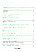 Preview for 2 page of Withings Sleep Analyzer Installation And Operating Instructions Manual