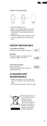 Предварительный просмотр 15 страницы Witt Classic WCKSF5S User Manual