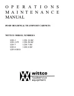 Предварительный просмотр 1 страницы Wittco 1220-15-BC Operation & Maintenance Manual