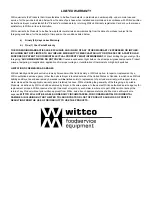 Предварительный просмотр 2 страницы Wittco 1220-15-BC Operation & Maintenance Manual