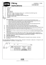 Witter F177U Fitting Instructions preview