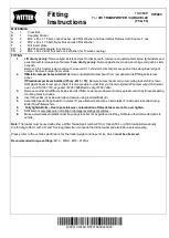 Preview for 1 page of Witter VW48C Fitting Instructions