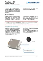 Preview for 5 page of Wittkopp Anchor 4000 Series Installer Manual