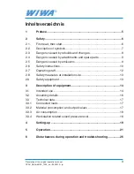 Preview for 3 page of wiwa OPTIMA 2100 Operation Manual