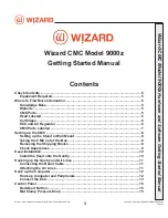 Preview for 3 page of Wizard CMC 9000z Getting Started Manual